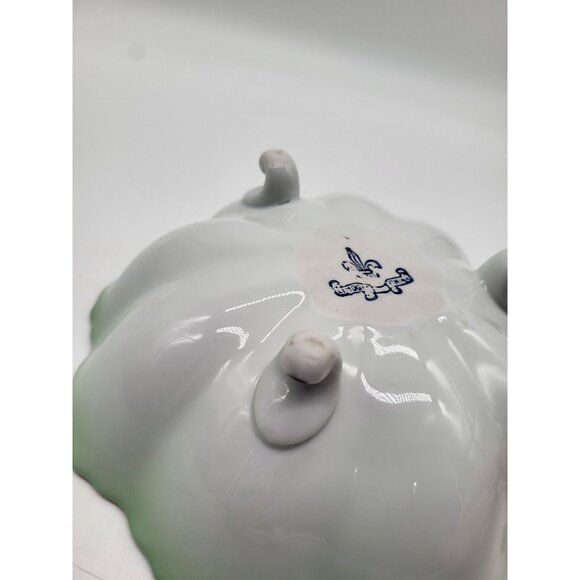 Limoges Porcelain Footed Candy Dish Floral Gold Trim Scalloped Decorative VTG - Picture 7 of 9